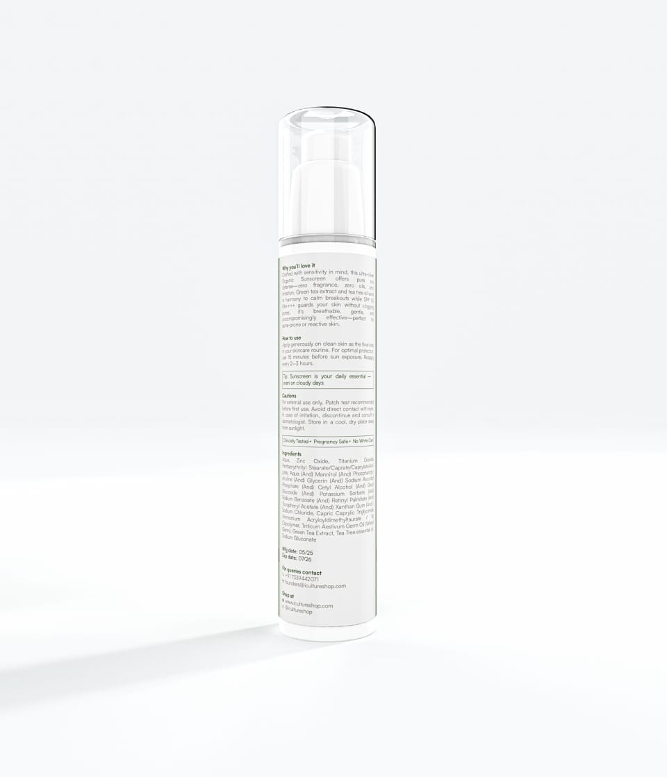 Gentle Acne Control Organic Sunscreen for Sensitive / Acne-prone Skin